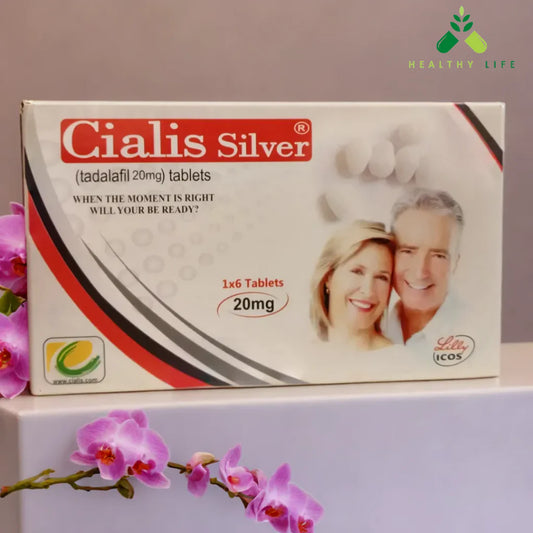 Cialis Silver Film Coated Tadalafil 1×6 Tablets for Erectile Dysfunction Treats (ED)